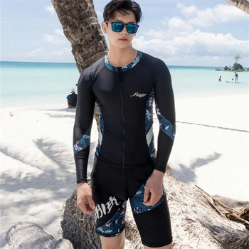 Plus velikost dolg rokav obleke kopalnih voda UV zaščito deskanje kopalke za moške, ženske match korejski par plaža obrabe 2020 ljubitelje kopalke