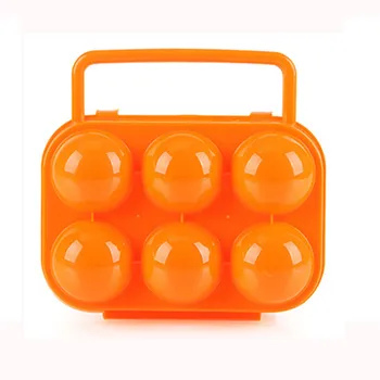 Prenosni 6 Reže Jajca Škatla Za Shranjevanje Plastični Posodi Imetnik Zložljiva Jajce Hladilnik Škatla Za Shranjevanje Ročaj Primeru Kuhinja Orodja #763