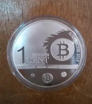 Ena Bitcent Btc 40 mm Silver Plated Zbirateljskih Kovancev Izziv Coingreat Darilo Kopijo Kovancev-replika Priložnostnih Kovancev