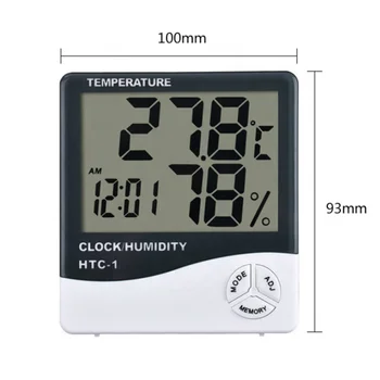Termometer, Higrometer Za Merjenje Trepalnice Digitalni Avtomatske Elektronske Temperatura Vlažnost LCD-Zaslon Ličila Orodja