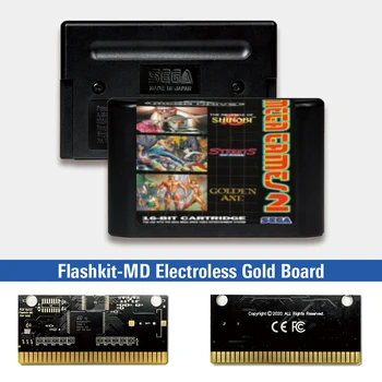 Mega Igre 2(ulicah dirko maščevanje shinobi Golden Axe) - EUR Oznaka Flashkit MD Kartico forSega Genesis Megadrive Konzole
