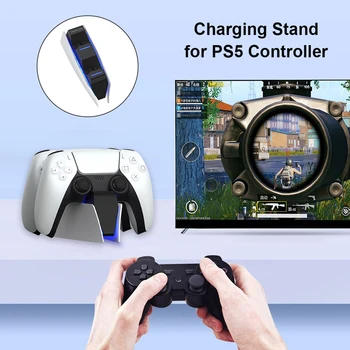 Dvojno Hiter Polnilec za PS5 Brezžični Krmilnik USB Tip-C Stojalo za Polnjenje Dock Postajo za Sony PlayStation5 Palčko Gamepad