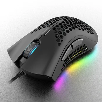7200DPI 6 Tipka Svetlobno Teža Votla Lupina RGB Gaming Miška E-šport Miši za FPS P9YA