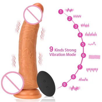 20 cm Realističen Penis Velik Dildos Za Ženske Analni Čep Brezžični Vibratorji Sex Igrače za Odrasle Izdelkov Erotična Masaža Ženski Masturbator