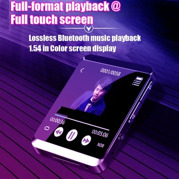 RUIZU M5 Bluetooth MP3 Predvajalnik 8GB Poln Pritisnite Zaslon, Mini Posnetek Glasbeni Predvajalnik z FM,Snemanje,E-Knjige