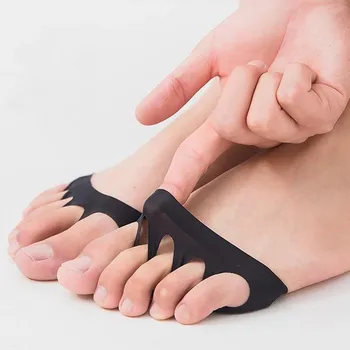 Ženske Nogavice Goba Silikona, Anti-slip Oblog Open Toe Heelless Nogavica Linijskih Nevidnih Nog Blazine Stopala Pad Bombažne Nogavice