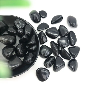 Lep 100 g 20-30 mm Velik obseg Naravnih Črni Obsidian Kvarčni Kristal, Kamen Poliran Primerkov Mineralov, Naravnih Kvarčni Kristali