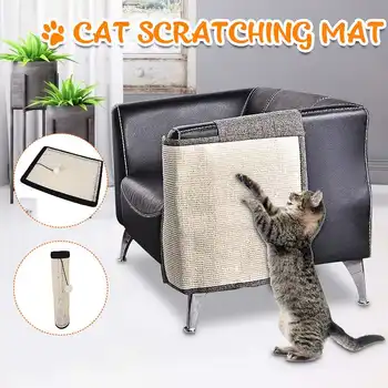 Zložljivi Mačka Praskanje Post Mat Naravna Sisal Pohištvo Nič Mačka Scratcher Kavč Kavč Za Varovanje Sluha Stroj Praskanje Odbor