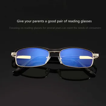 Zilead +1+1.5+2+2.5+3+3.5+4 Bralna Očala Na Recept Optični Presbyopia Očala Ultralahkih Kvadratnih Kovinskih Daljnovidnost Gafas