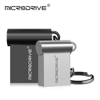 MicroDrive 3 barve super mini kovinski USB 2.0 32GB 64GB USB Flash Disk 128GB Pendrive 8GB 16GB Pen Drive U Disk, Flash Pomnilnik