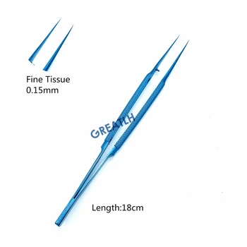 Očesni klešče z zobmi pinceta Ravna Titanove zlitine trepalnic pinceta oftalmološki instrumenti
