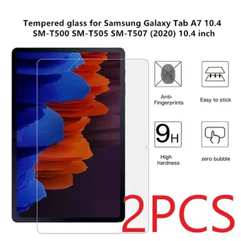 2PCS Za Samsung Galaxy Tab A7 10.4 palčni T500 T505 2020 Kaljeno Steklo Screen Protector za SM-T500 T505 T507 Tablet Film Stražar