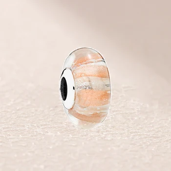 796248-1 Shimmering Stripe Murano Glass Charm
