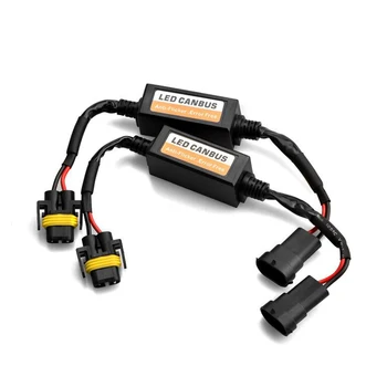 2PCS Canbus Dekoder H11 H8 H9 LED Canbus Tok Napak ar Smerniki Žarnice Kompleti za SUV Meglo Svetlobe Žice Pas Adapter