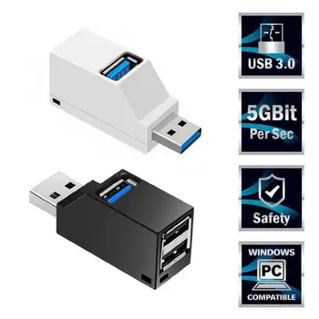 Vroče Prodaje Mini 3 Vrata USB 3.0 Hub Visoke Hitrosti Prenosa Podatkov Splitter Polje Adapter Za MacBook Pro Prenosni RAČUNALNIK Multi-port USB Hub