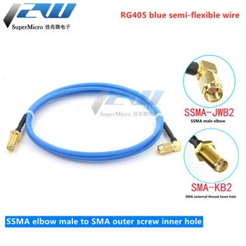 RG405 semi-prilagodljiv RF kabel, SSMA komolec moški-SMA-JB2-JK-JW test skakalec 50-2 podajalnik