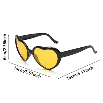 Ljubezen Srca v Obliki Učinkov Očala Gledati V Luči Sprememb na Srce Oblika Ponoči Difrakcijske Očala Ženske Modna sončna Očala