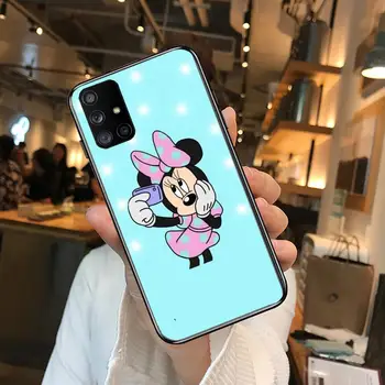 Luštna Mickey in Minnie Telefon Primeru Trup Za Samsung Galaxy 50 51 20 71 70 40 30 10 80 E 5G S Črno Lupino Umetnosti Celice Zalivu
