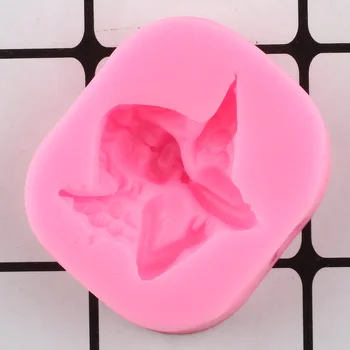 3D Angel Baby Silikonsko Plesni Cupcake Pokrivalo Fondat Plesni Otroka Rojstni dan Torta Dekoraterstvo Orodja Sladkarije Gline Čokolada Gumpaste Plesni