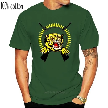 2020 Novo Modno blagovno Znamko Oblačil Oblikovanje Tee Shirt Tamil Tigri Zastavo, Rdeča Majica Risanka tee shirt homme visoke kakovosti vrh tees