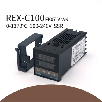Digitalni PID Inteligentni Temperaturni Regulator REX-C100FK07-V*JE 0-1300℃ K Vrsto Vnosa SSR Izhod Temperaturni Regulator