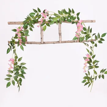 180 cm Ponaredek Ivy Wisteria Cvetje Umetno Rastlin vinske Trte Garland za Sobo, Vrt Okraski Poroko Arch Baby Tuš Cvetlični Dekor