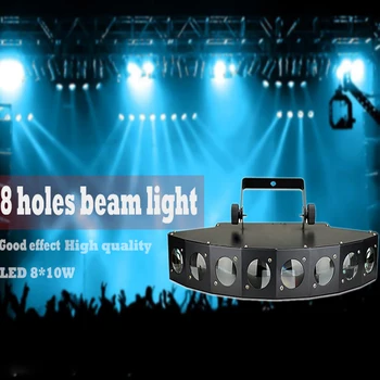 Disco fazi žarek svetlobe, 8*10W RGBW LED DMX 512 stranka luči klub zvok, svetloba profesionalni dj oprema scanner bar luči