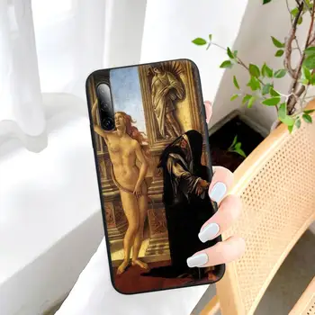 Umetnost Slikarstvo Rojstvo Venere Črni Mat Mobilni Telefon Pokrovček Za Samsung Galaxy S9 S10 S20 S21 S30 Plus Ultra S10e S7 S8 Primeru