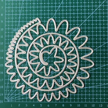Spirala Cvet Rezanje Kovin Matrice za DIY Scrapbooking Album Papir, Kartice, Dekorativni Obrti Reliefi Die Kosi ročno obrti