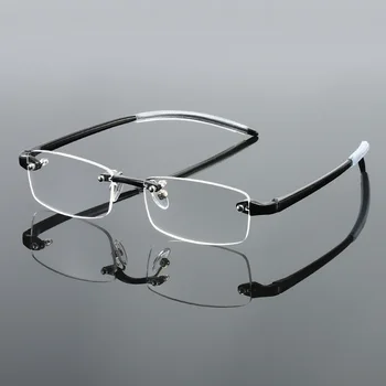 Elbru brez okvirjev Moda Obravnavi Očala Kvadratnih Rimless Presbyopic Očala Modna Unisex Očala Z Dioptrije +1.0 +3.0