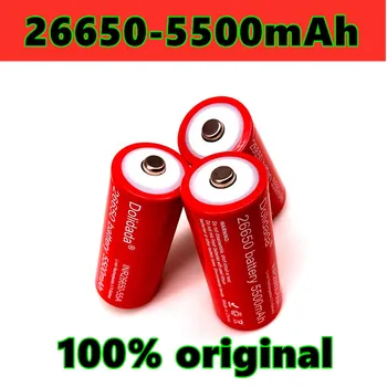 26650 Novo Izvirno 3,7 v 5500 mah Litij Baterija za ponovno Polnjenje 26650 s Konicami(Ne PCB) Za svetilko baterije