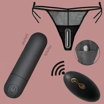 Vibracijske Hlačke 10 Funkcijo Brezžični Daljinski upravljalnik Polnilna Bullet Vibrator Trak na Perilo Vibrator za Ženske, Seks Igrače