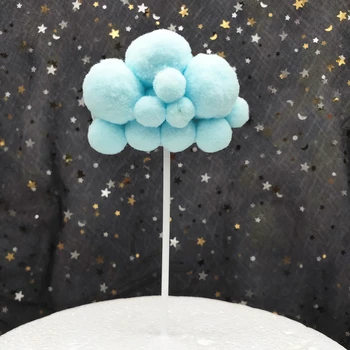 Torto Pokrivalo Oblak Oblike Krzno Žogo Vstavite CardBoy Dekle Otrok Rojstni Dan Torta Dekoracijo Doma Dobave