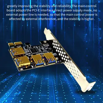 Vroče PCI-E Širitev Kartico PCI-E, da USB Kartice 1 do 4 dvižni vod Adapter svet s 4 USB 3.0 vmesnik Za Bitcoin Mining Rudar BTC