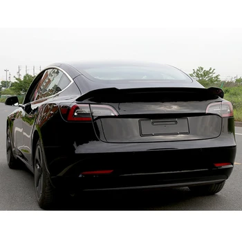 Zadaj Prtljažnik Spojler Boot Ustnice Krilo Spojler Za Tesla Model 3 Šport 2017 - 2019 ABS Sijajni Črni Ogljik Videz