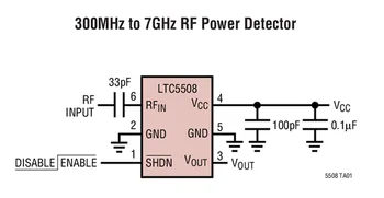 LTC5508ESC6 LTC5508 - 300MHz, da 7GHz RF Moči, Detektor s Pufrom Izhod v SC70 Paket