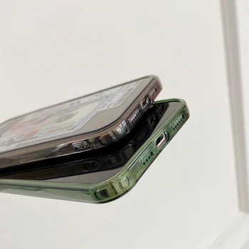 Telefon Primeru Za iPhone Mini 12 11 Pro XS Max X XR 7 8 Plus SE 2 Ustvarjalne Nalepke Nalepke Smaragdno Mehko TPU Kritje Za iPhone Primeru 12
