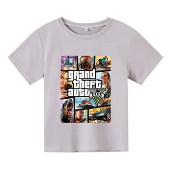 2021 Modi in Lep Otrok je Kratek Rokav Vrhovi Grand Theft Auto Igro GTA 5 Najbolje prodajanih dekle Priložnostne T-shirt baby boy