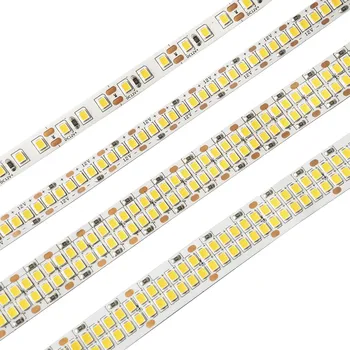 LED Trak Svetlobe 12V SMD2835 Prilagodljiv Trak 600/1200/2400 LED Čipov Luči, ki Niso Vodotesne