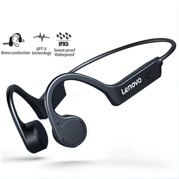 Lenovo X4 Head-mounted Kostne Prevodnosti Bluetooth Brezžične Slušalke Slušalke Touch Kontrole Nepremočljiva Prostoročno, Slušalke Z Mikrofonom