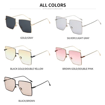 Visoka Kakovost Z Box Velik Kvadrat sončna Očala Ženske Trend Oblikovalec Zunanji Kovinski Okvir Ac Leče, sončna Očala za Poletje Očala