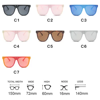 Prevelik Gradient Kvadratnih sončna Očala za Moške Poletne Potovanja Očala 2021 Nov Velik Okvir Ravno Vrh Očala za Sonce Shader Očala Ženski