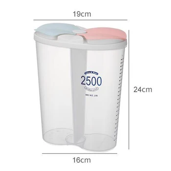 Plastični Razdeljena Polje Organizator Jasno BPA Free Plastike Primeru Skladiščenja Posoda za Sladkor, Bombaž Sladkarije Kuhinja Žitnih Posode