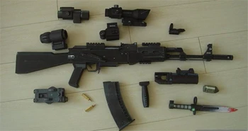 1:1 Obsega Ak74 Ak103 Puško, Pištolo Model Papercraft Igrača DIY 3D Papir, Kartice Vojaške Model Ročno izdelane Igrače za Fanta, Darilo