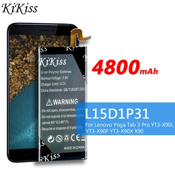 Original KiKiss baterija za Lenovo Yoga Zavihek 3 Pro 3Pro YT3-X90L YT3-X90F YT3-X90X X90 Tab3 Pro Tab3Pro 4800mAh L15D1P31 Baterije