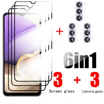 6in1, Kaljeno Steklo za Samsung Galaxy A32 5G A52 A72 A51 Fotoaparat Screen Protector for Samsung Note 10 Lite S21 Plus S20FE Stekla