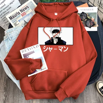 Hoodies Gojo Satoru Jujutsu Kaisen Anime Natisniti Moda Sweatshirts 2021 Nove Modne Grafični Hip Hop Svoboden Ulične Hoody Moški