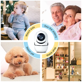 WiFi 5G IP Kamera Samodejno Sledenje Video Nadzor, Kamere Mini Kamera 4MP 360 Baby Monitor Cctv Kamere Pametnega Doma Brezžično omrežje