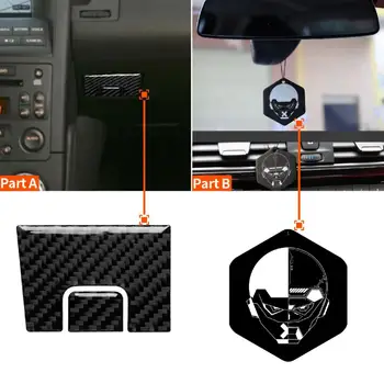 2Pcs so odporni na Obrabo, Co-pilot Škatla za Shranjevanje Ročaj Kritje Ogljikovih Vlaken Avto Dekorativne Nalepke za Nissan 350Z