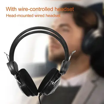 3,5 mm Univerzalni Hrupa Preklic Head-mounted Slušalke Žične Slušalke z Mikrofon za Računalnik